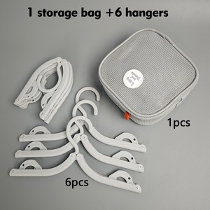 Cintres pliables de voyage en plastique avec sac de rangement, séchoir portable peu encombrant – Offre spéciale - Product Image 2