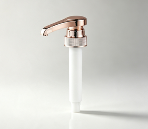 Food Grade PP Syrup Dispenser Pump 28/400 Electroplated Rose Gold Head 5cc 8cc 10cc For <b>Coffee</b> Bar Flavor Syrup Bottle - Product Image 2