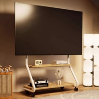 Soporte de carro de TV móvil con soporte de TV de plasma Lcd Led de 32-65 pulgadas con ruedas de 50kg de sujeción