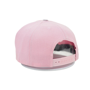 Tappo a punta piatta in cotone <span class=keywords><strong>rosa</strong></span> con 100% a scatto in plastica regolabile con Logo a buon mercato - Product Image 2