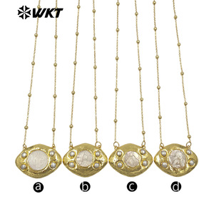 WT-JN391 Collier <span class=keywords><strong>de</strong></span> haute qualité avec chaîne fine à perles et pendentif religieux Sainte <span class=keywords><strong>Marie</strong></span> plaqué or pour femme, bijoux <span class=keywords><strong>de</strong></span> mode - Product Image 3