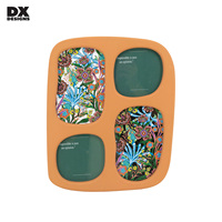 Diseños DX, plato de cuatro colores, superficie lisa, MDF, marco de fotos con características de madera moderno, adecuado para sala de estar y dormitorio