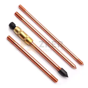 Factory hot sale copper bonded earthing rod Copper electroplating steel rod Copper coated steel rod for Grounding System