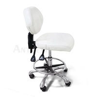 Anteeth Chaise de travail de médecin simple et confortable avec anneau de pied Tabouret de beauté professionnel Chaise d'examen réglable
