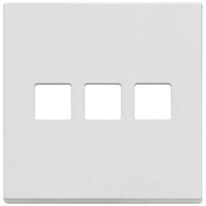 Cache-interrupteur mural plat 3Mx3 BS blanc mat, longueur 9,5 cm, hauteur 1,4 cm - Product Image 1