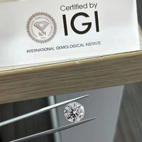 Diamante Cultivado en Laboratorio con Certificado IGI, 1 Quilate, Blanco, Corte Redondo, Claridad VVS/VVS1/VVS2, Corte Excelente/Ideal, Color D