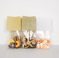 Sacs d'emballage OPP à fond plat pour biscuits, bonbons, collations, chocolats, cadeaux