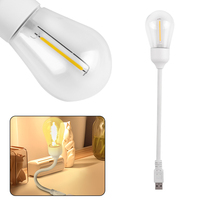 Lampe de bureau prise USB charge directe fil de tungstène 360 ° col de cygne flexible lire travail maison bureau dortoir étude chambre lampe de Table