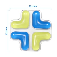 Tapis de Souris Gaming Sanskrit Cartoon Gel Transparent Jaune Bleu pour Ordinateur Portable PC 185x180mm Résistant à l'Eau avec Repose-Poignet
