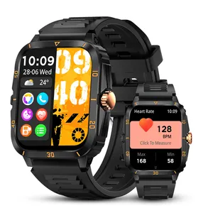 Fabrika doğrudan çağrı kamera Video sağlık izle marka erkekler için kendi Logo saatleri spor dijital açık spor Smartwatch bilezik