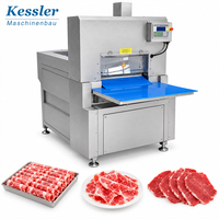 Machine à trancher automatique pour viande congelée avec épaisseur de coupe réglable et construction en acier inoxydable