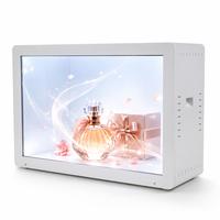 Vitrine d'affichage numérique tout-en-un avec écran LCD transparent de 49 pouces, animation pour la publicité de parfums, bijoux et vente au détail (OEM)