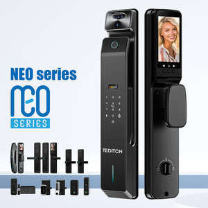 Poignée de porte numérique Ttlock arabe, caméra électrique, empreinte digitale, hôtel, serrure de porte intelligente en bois, extérieure, intelligente avec caméra - Product Image 4