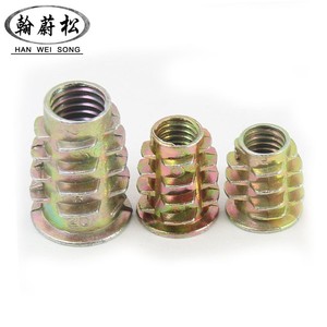 Écrous trapézoïdaux HAN WEI SONG M4 M6 en alliage de zinc, inserts à filetage métrique pour l'encastrement de meubles, douille hexagonale interne - Product Image 1