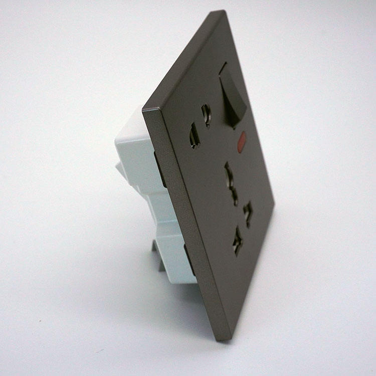Multi Generic Wall Box Electrical Power 16A 250V 1gang Single 5 Pin Socket With Switch Socket