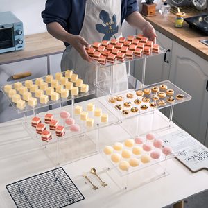 Tùy Chỉnh Rõ Ràng Tự Chọn Cupcakes Tráng Miệng Bảng Hiển Thị Đám Cưới Sinh Nhật Đảng Pastry Điều Trị Khay Thực Phẩm Trái Cây Kẹo Acrylic Đứng Riser - Product Image 6