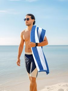 <span class=keywords><strong>Asciugamani</strong></span> da Spiaggia Quiet Girl, Design Personalizzato in Microfibra di Alta Qualità, <span class=keywords><strong>Asciugamani</strong></span> a Righe <span class=keywords><strong>per</strong></span> <span class=keywords><strong>Mare</strong></span> e Piscina - Product Image 4