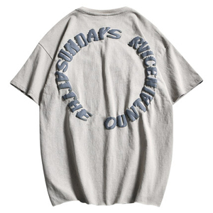 Fashion Summer 100% Cotton T-shirt Casual Custom <b>Foam</b> Printing 3D Clothing Puff Print Men T Shirts - Product Image 1