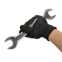 Guantes de Algodón Absorbentes de Sudor con Puntos de PVC Negros Antideslizantes para Ensamblaje