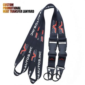 Bulk Automotive Promotional Lanyards With Metal Eagle Hook Key Ring Detachable <b>Buckle</b> Neck Strap Keychain - Product Image 1