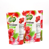Sac en plastique à fermeture éclair refermable avec logo personnalisé, pour emballage de fraises, raspberry et cerises