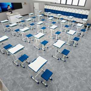 ชุดโต๊ะและเก้าอี้โรงเรียนประถมสมัยใหม่ ปรับความสูงได้ โครงสร้างเหล็ก เป็นมิตรกับสิ่งแวดล้อม และทนทาน สำหรับใช้ในห้องเรียน - Product Image 6