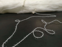 Nuevo Hilo de Moda 0.3cm 0.5cm 0.9CM NM15 NM16 NM18 100% Nylon Brillante Cristalino 6 de Alta Tenacidad para Rizos, Plumas de Alpaca y Hilo Fantasía