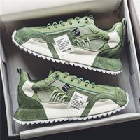 Baskets de sport de luxe robustes au design unique, respirantes, pour l'exercice quotidien et la course, chaussures décontractées colorées pour hommes