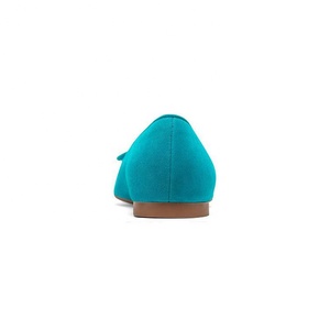 Ballerines de luxe à bout rond, chaussures plates personnalisables avec logo, confortables pour femmes, en cuir véritable respirant, chaussures fermées été-automne - Product Image 4