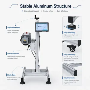Wdotmark 100W High Power Fiber Laser Marking Machine Deep Engrave Metal Mark Qr Date Batch Code on PVC PE PP - Product Image 3