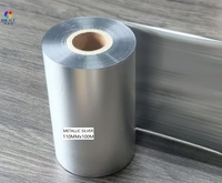 Ruban de transfert thermique argenté brillant en gros, ruban cire-résine 110 mm x 300 m pour l'impression