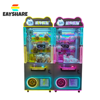 Machine de jeu d'arcade de grue jouet personnalisée Distributeur automatique de poupées à griffes en peluche à pièces avec accepteur de pièces