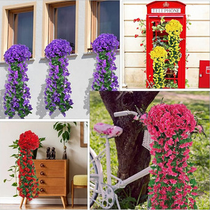 <span class=keywords><strong>Fiori</strong></span> Artificiali di Glicine Viola <span class=keywords><strong>da</strong></span> Appendere, Decorazione per Matrimoni, Casa e <span class=keywords><strong>Balcone</strong></span> con Tecnica di Stile a Cesto Sospeso - Product Image 3