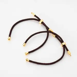 Polyamide Brown Rope Bracelet Braided Adjustable Hand Rope for Bracelet Making