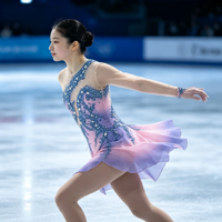 Robe de patinage artistique dégradé rose-violet, manches longues, dos découpé, strass, jupe de compétition, personnalisable pour enfants, adolescents et adultes, OEM