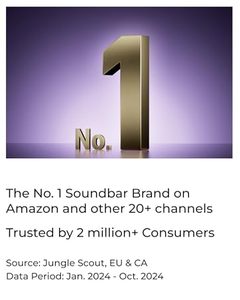 Loa thanh ULTIMEA cùng kiểu dáng 5.1 với Dolby Atmos, 410W, loa thanh BT cho TV, loa thanh xem phim - Product Image 6