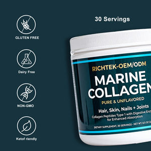 Integratore alimentare non aromatizzato personalizza integratore in polvere di collagene Peptide di pesce marino idrolizzato di alta qualità - Product Image 3