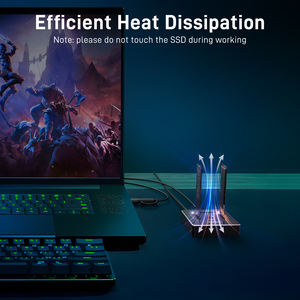 محطة توصيل FIDECO لنسخ ودمج الأقراص الصلبة SSD ثنائية الفتحات بدون اتصال بالإنترنت مع منفذ USB من نوع C إلى NVME USB C 3.1 الجيل الثاني <span class=keywords><strong>M</strong></span>.2 Nvme - Product Image 5