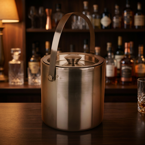 Stainless Steel Industrial <b>Ice</b> <b>Bucket</b> Handles Durable Sustainable Customizable Color Logo Reusable Wine Cooler Bar Party - Product Image 3