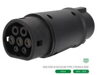 16A 32A EVSE Adaptor listrik kendaraan mobil EV konektor pengisi daya SAE J1772 soket tipe 1 untuk tipe 2 EV soket Adaptor