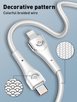 Câble de charge rapide LDNIO LC861I/LC862I en gros, 1,8 m, tressé en nylon, 3A, pour téléphone, câble de données USB C