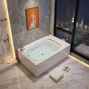 Baignoire et <span class=keywords><strong>spa</strong></span> autoportant rectangulaire moderne <span class=keywords><strong>en</strong></span> acrylique de 1,82 m pour 2 personnes, avec 30 jets de <span class=keywords><strong>massage</strong></span> profond pour adultes - Product Image 3
