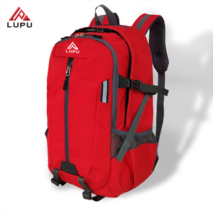 LUPU Red Outdoor <b>Backpack</b> 36-56L <b>Water</b> <b>Resistant</b> Oxford Fabric Unisex Softback Zipper Closure Shoulder Strap - Product Image 2