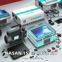 Meilleur kit combiné Nasan 15 pouces 3 pièces Supa Lite Max Machine de laminage sous vide LCD OCA B2 Max Dissolvant de bulles Pompe 2L Garantie 1 an