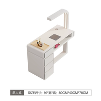 Table et chaise de manucure individuelle en vente chaude, table de manucure professionnelle avec aspirateur, table de manucure pour salon de manucure