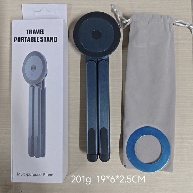 E05 Foldable Magnetic Aluminum Alloy Mobile Phone Tablet Laptop Stand 8 Level Adjustable Portable Handheld Stand