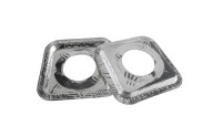 Revêtements de brûleur jetables en aluminium PET carrés de 9 pouces, recyclables, de qualité alimentaire, résistants à la graisse, pour cuisinières à gaz domestiques
