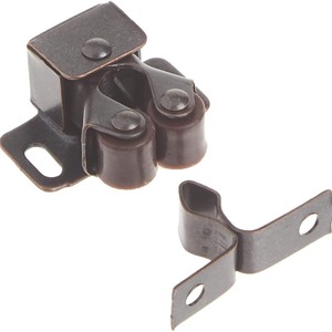 Double Wheel Spring Latch Gold Iron <b>Wardrobe</b> Cabinet Door <b>Hardware</b> Detachable Mount - Product Image 1