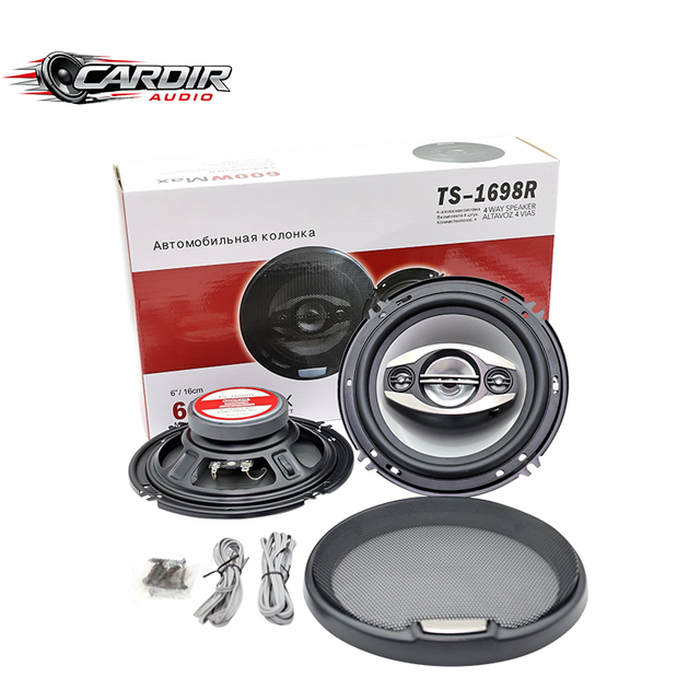 6 Inch 4 Way Coaxial Car Speakers 600W 12V Factory Wholesale Universal Audio Speaker Loudspeakers 1698R Ready to Ship