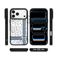 Coque de téléphone AG Feeling Black Edge avec motif d'oiseau doré pour iPhone 17, 17 Pro Max, 16 Pro, 15 – Coque magnétique